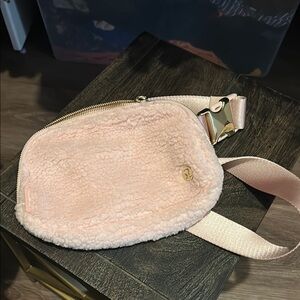 Lululemon Pink Sherpa Belt Bag